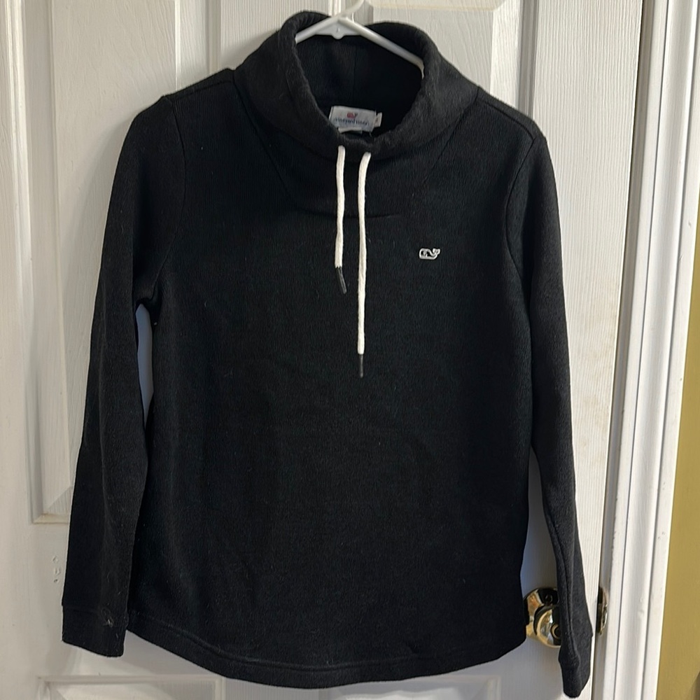 Vineyard Vines Black Cowl Neck Fleece XSmall
